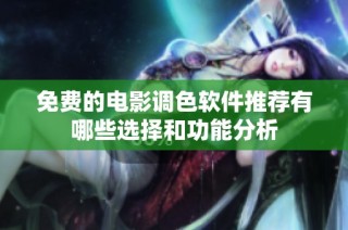 免费的电影调色软件推荐有哪些选择和功能分析