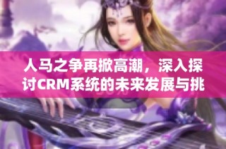 人马之争再掀高潮，深入探讨CRM系统的未来发展与挑战