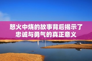 怒火中烧的故事背后揭示了忠诚与勇气的真正意义