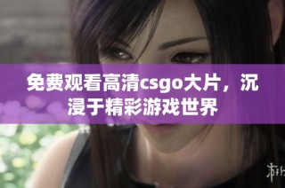 免费观看高清csgo大片，沉浸于精彩游戏世界