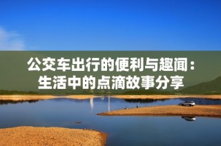 公交车出行的便利与趣闻：生活中的点滴故事分享