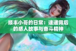 顺丰小哥的日常：速递背后的感人故事与奋斗精神