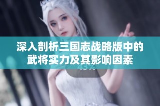 深入剖析三国志战略版中的武将实力及其影响因素