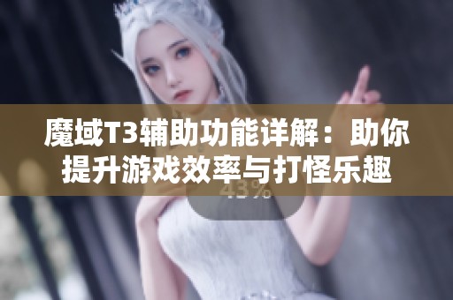 魔域T3辅助功能详解：助你提升游戏效率与打怪乐趣