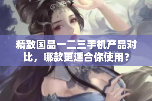 精致国品一二三手机产品对比，哪款更适合你使用？