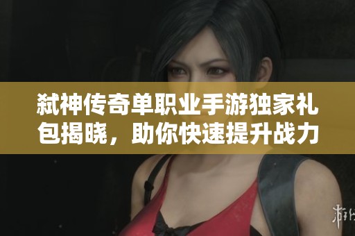 弑神传奇单职业手游独家礼包揭晓，助你快速提升战力与游戏体验