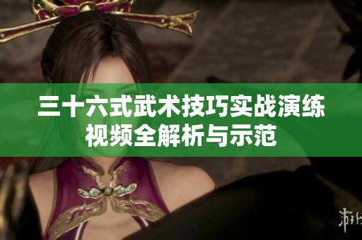 三十六式武术技巧实战演练视频全解析与示范
