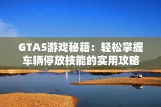 GTA5游戏秘籍：轻松掌握车辆停放技能的实用攻略