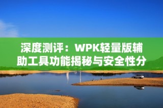 深度测评：WPK轻量版辅助工具功能揭秘与安全性分析
